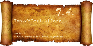 Tankóczi Alfonz névjegykártya